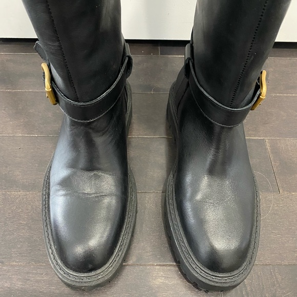 Zara Leather Knee High Boots - Size 7.5 - Picture 10 of 11